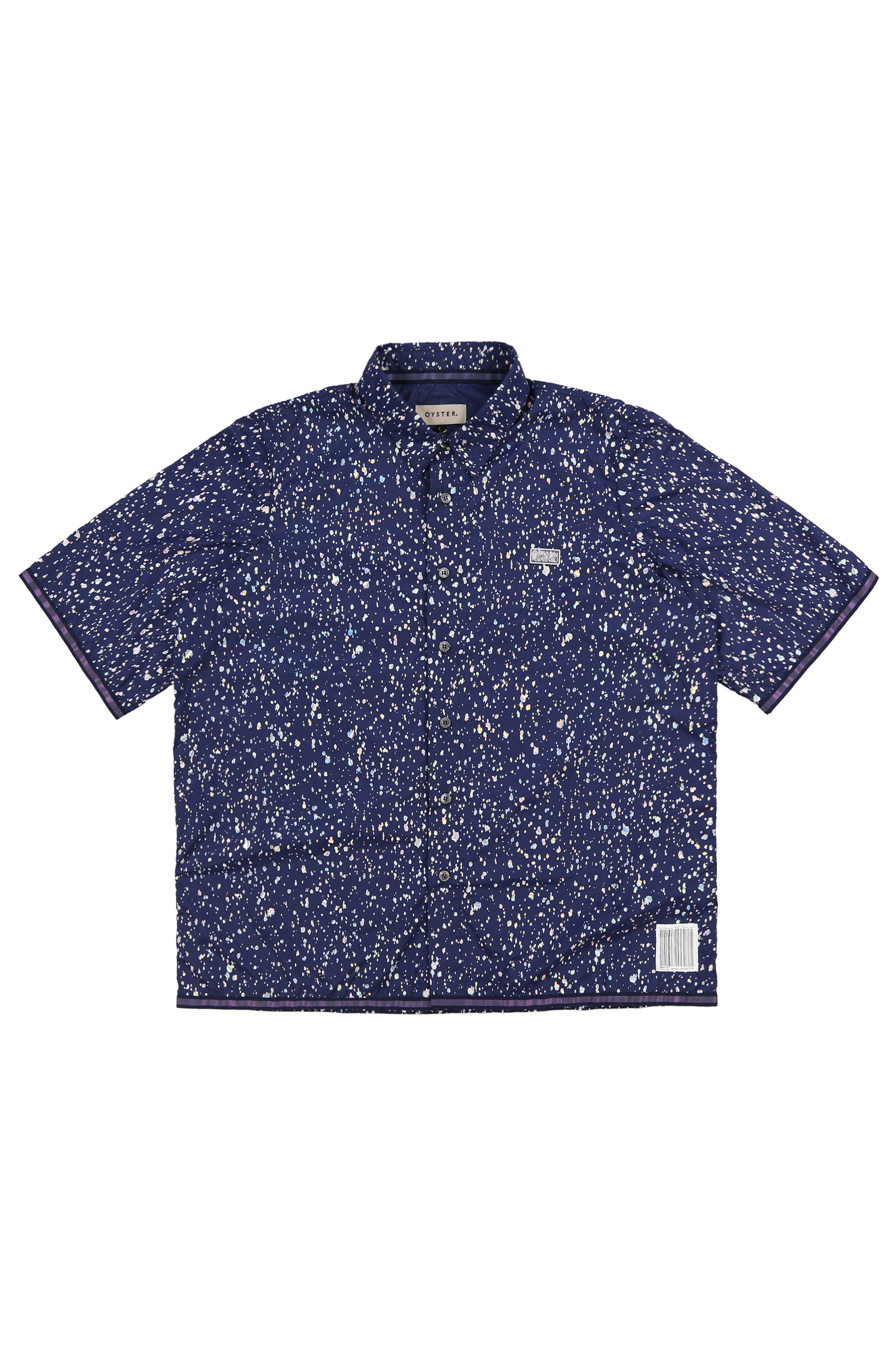 Oyster Pearl Splatter SS Button Up (Navy Iridescent) – Oyster Holdings